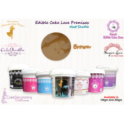 Brown | Edible Cake Lace Premixes | Matt Shade | 100 Grams